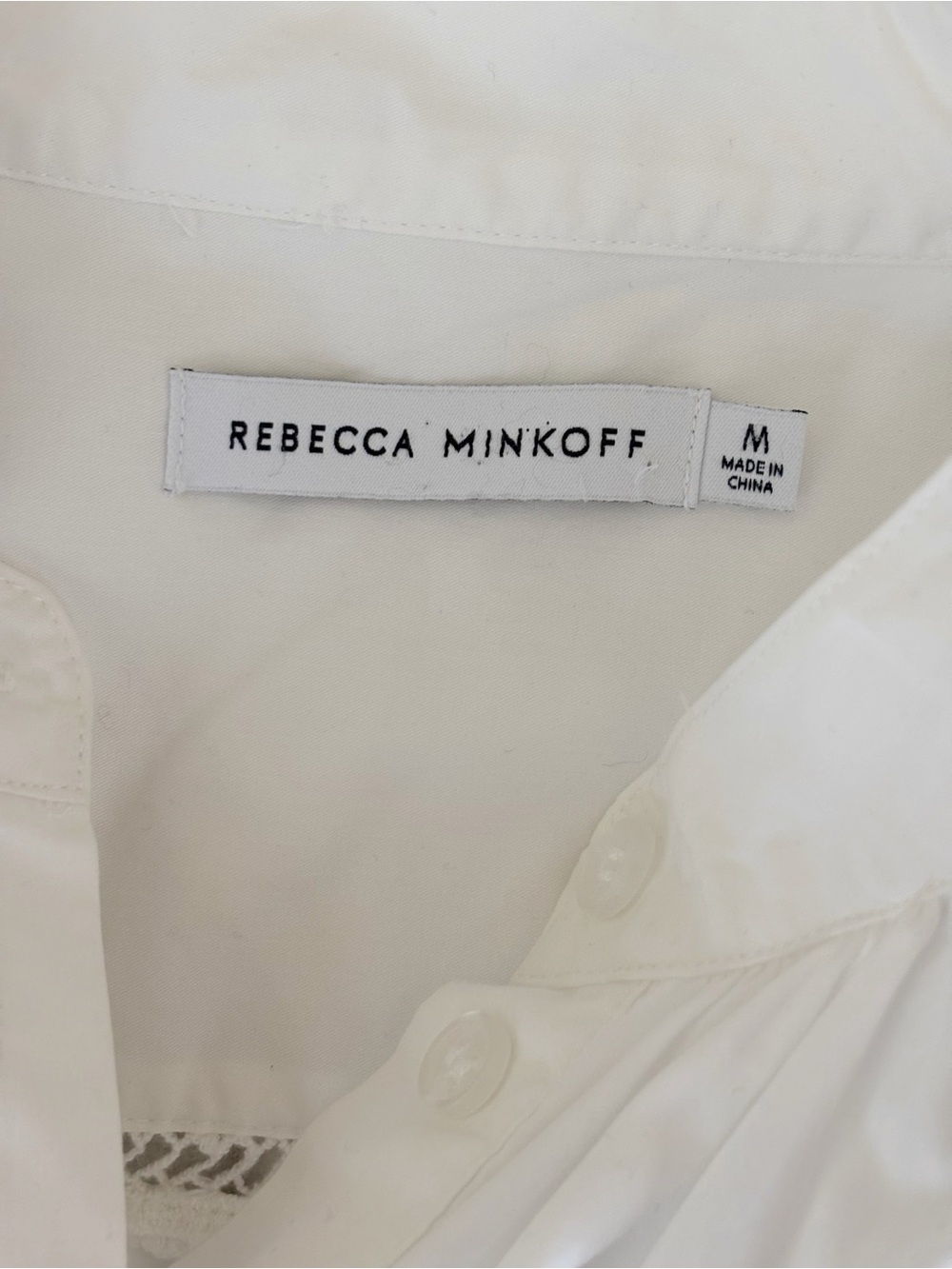 Rebecca Minkoff White Poplin Natalia Mini Dress Medium Coastal Cowgirl - Picture 8 of 9